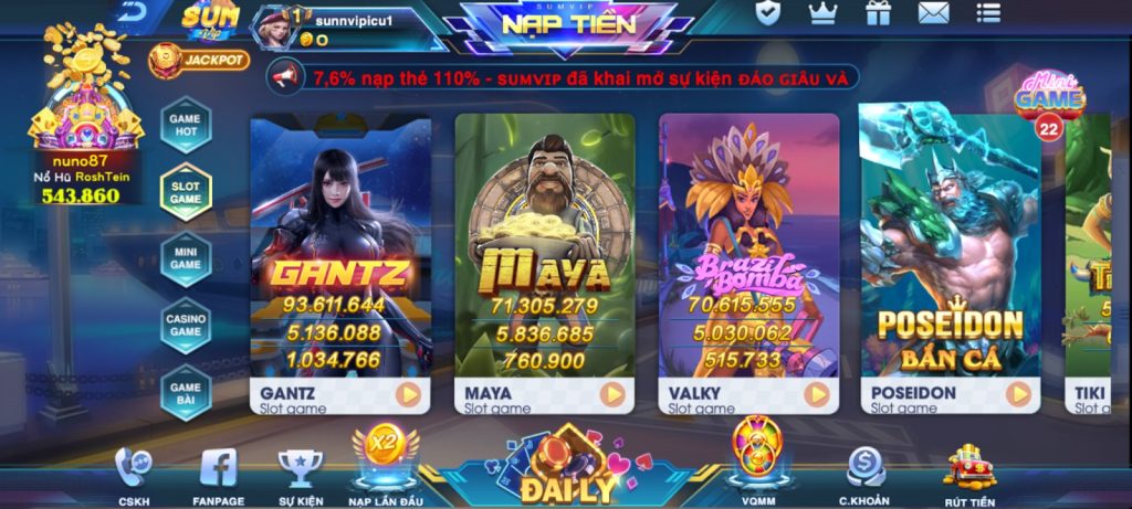 Tìm hiểu về game slot Maya Sumvip 